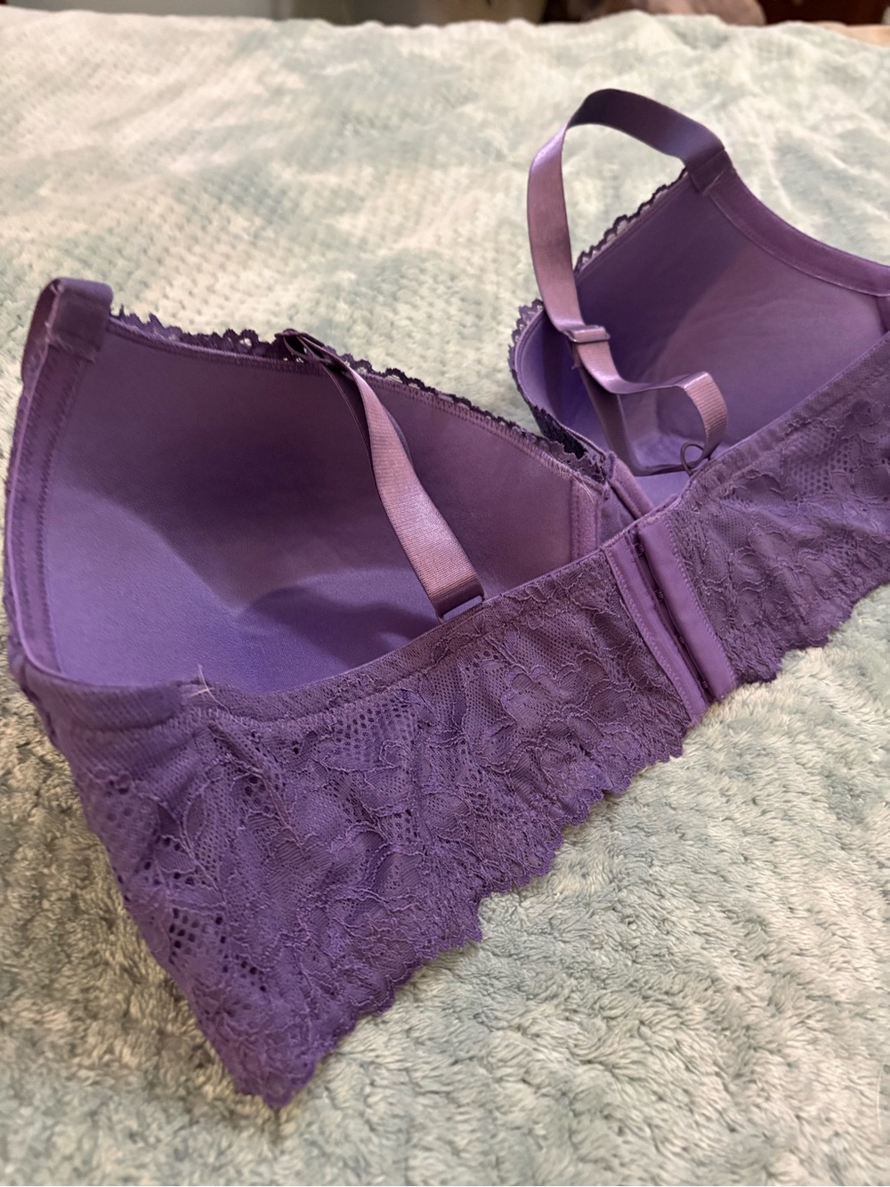 torrid Deep Purple Lace Push-Up Bra Full Coverage Plus size 40DDD - Picture 7 of 13